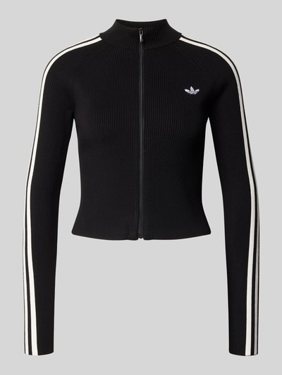 adidas Originals Kurtka z dzianiny o kroju slim fit z wyhaftowanym logo Czarny 2