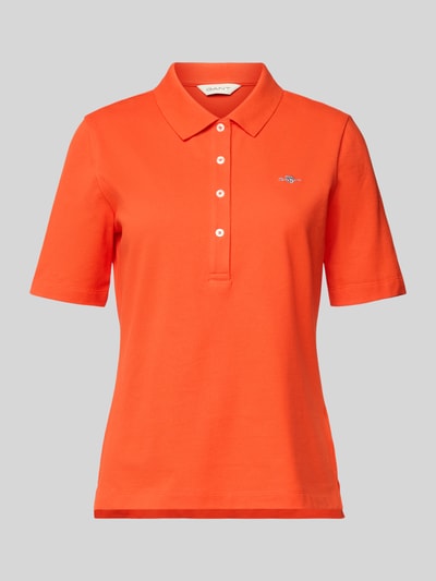 Gant Poloshirt met labelstitching Koraal - 2