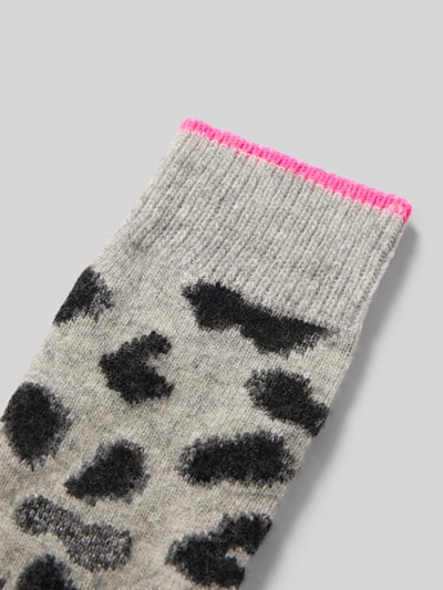 Produktfoto, Socken aus Woll-Mix im Allover-Look von Unio, dopasowany krój, mieszanka wełny, wzór na całej powierzchni, prążkowany ściągacz