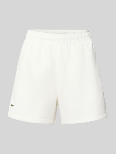 Produktfoto, Regular Fit Sweatshorts aus reiner Baumwolle von Lacoste, kolor jednolity, krój regular fit, logo, tunel w pasie, bawełna