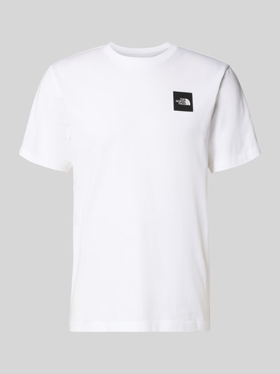 Produktfoto, białe T-shirt aus Baumwoll-Mix Modell 'EVOLUTION' von The North Face z nadrukiem z logo, krój regular fit, okrągły dekolt, długość tyłu w rozmiarze M 69 cm