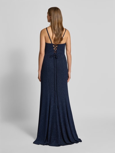 TROYDEN COLLECTION Abendkleid mit V-Ausschnitt Marine 5