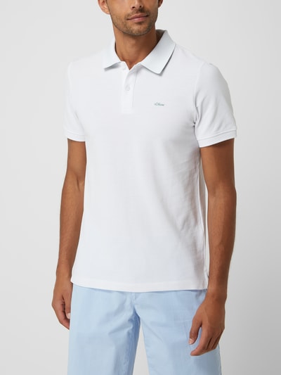 s.Oliver RED LABEL Regular Fit Poloshirt aus Piqué  Weiss 4