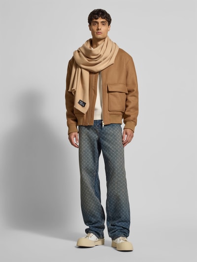 MAISON KITSUNÉ Schal mit Label-Detail Beige 1