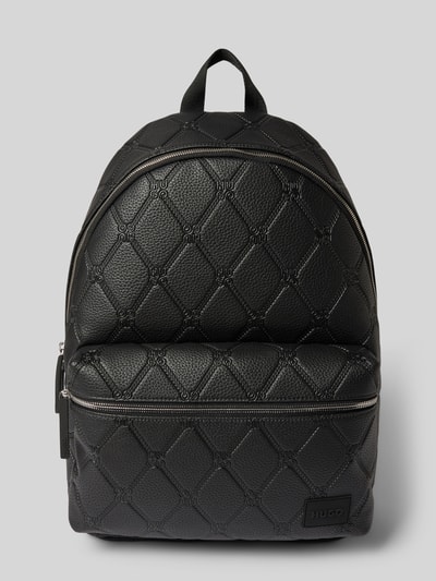 HUGO Rucksack mit Strukturmuster Modell 'Ethon Chain' Black 1