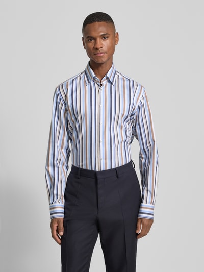 ETERNA Regular fit zakelijk overhemd van katoen met kentkraag Zand - 4