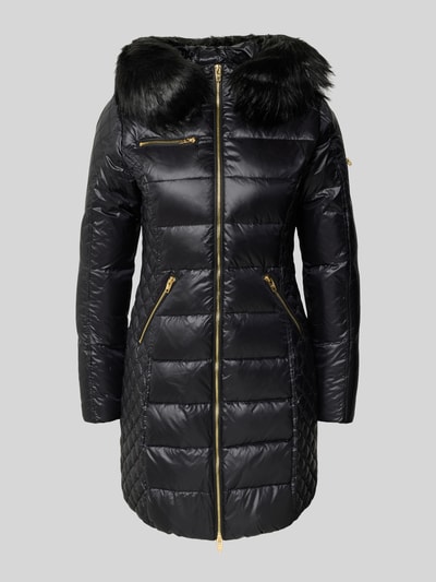 ROCKANDBLUE Slim fit lange donsjas met tweewegritssluiting model 'Ciara' Zwart - 2