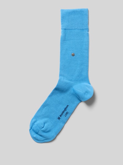 Burlington Socken mit Label-Applikation Blau 1