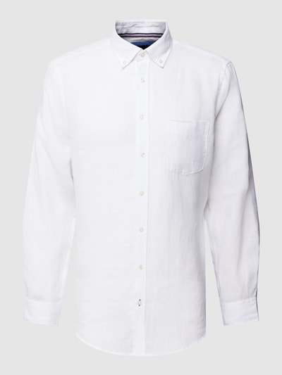 Christian Berg Men Freizeithemd mit Button-Down-Kragen Weiß 2