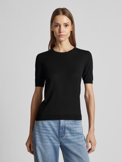 Weekend Max Mara Strickshirt mit Rundhalsausschnitt Modell 'ZIBETTO' Black 4