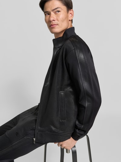 Diesel Bomberjack met logodetail model 'S-GLOSSY' Zwart - 3