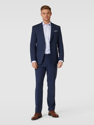 Bruun & Stengade Slim fit zakelijk overhemd met all-over motief, model 'UNITAS' Lichtblauw - 1