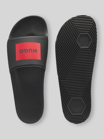 HUGO Badeschuhe mit Logo Print Black 5