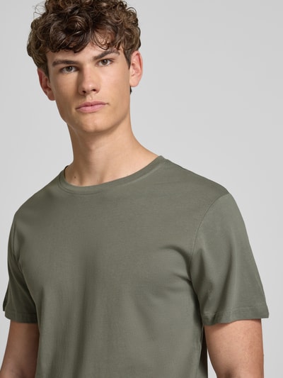 Only & Sons T-shirt met labeldetail, model 'MATT' Donkergrijs - 3