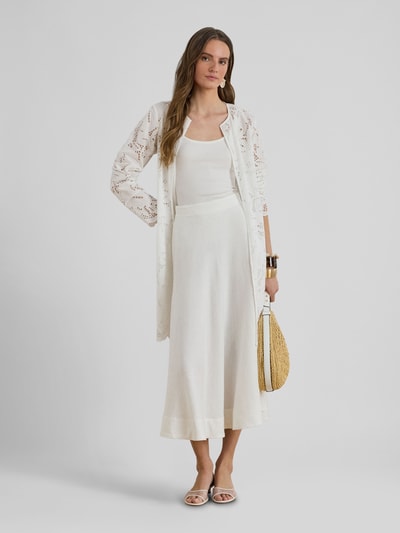 Lauren Ralph Lauren Spódnica midi z czystego lnu w linii a Biały 1