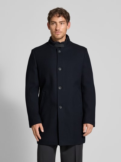 Cinque Lange jas met opstaande kraag, model 'Liverpool' Marineblauw - 4