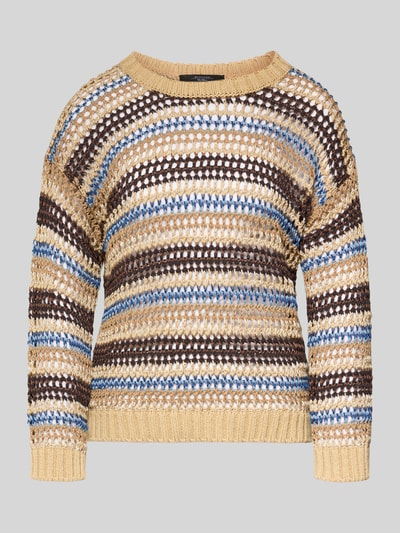 Weekend Max Mara Oversized Pullover aus Leinen-Baumwoll-Mix Modell 'DONIRICA' Mittelbraun 2