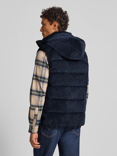 PME Legend Regular fit bodywarmer met logo-applicatie, model 'Gobbler' Marineblauw - 5