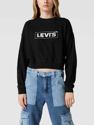 Levi's® Sweatshirt mit Label-Print Modell 'Laundry' Black 4