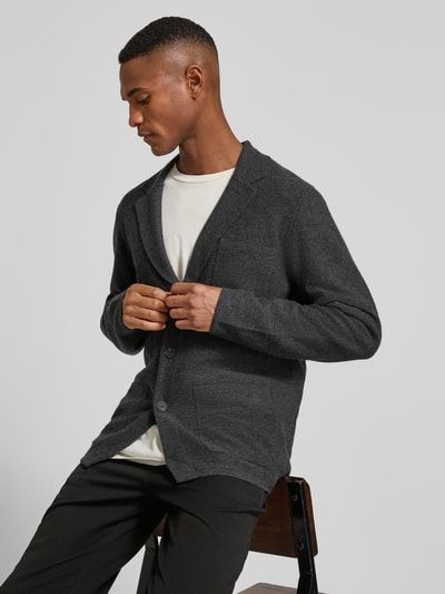 Marc O'Polo Regular fit wollen colbert met reverskraag Donkergrijs - 3