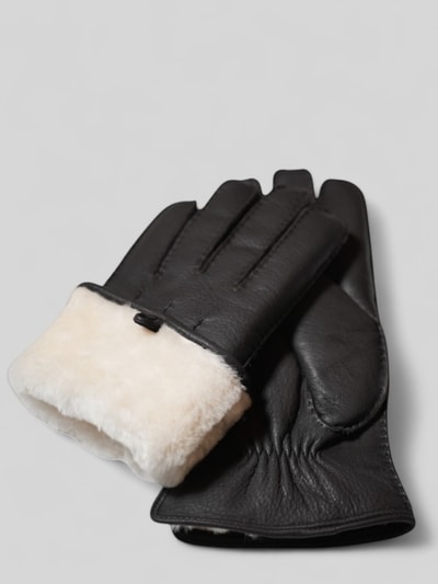 Akaroa Rękawiczki ze skórą jagnięcą model ‘BEN’ Ciemnobrązowy 4