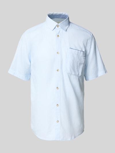 Tom Tailor Regular Fit Freizeithemd aus reiner Baumwolle Hellblau 2