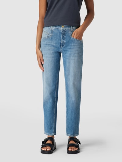 Cambio Straight fit jeans met stretch, model 'Kacie' Lichtblauw - 4