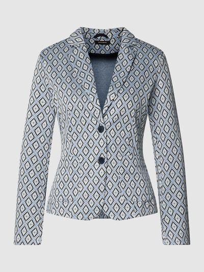 More & More Blazer mit Allover-Muster und Eingrifftaschen Hellblau 2