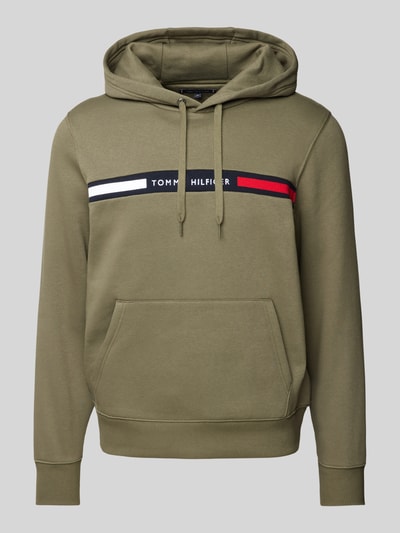 Tommy Hilfiger Hoodie mit Label-Stitching Oliv 2