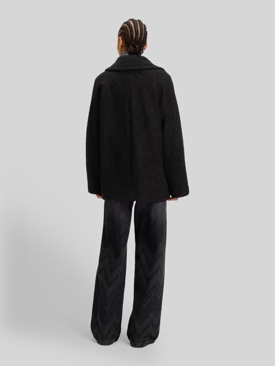 BOSS Orange Płaszcz caban o pudełkowym kroju z dodatkiem wełny model ‘CABANI’ Czarny 5