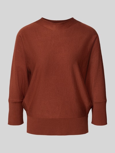 s.Oliver BLACK LABEL Relaxed fit pullover met turtleneck van viscosemix Roestrood - 2