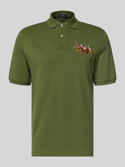 Polo Ralph Lauren Koszulka polo Regular Fit z czystej bawełny Oliwkowy 2