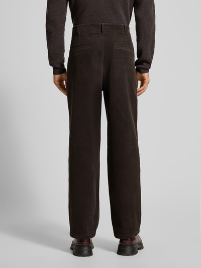 JAKE*S STUDIO MEN Straight Leg Cordhose mit Gesäßtaschen Dunkelbraun 5