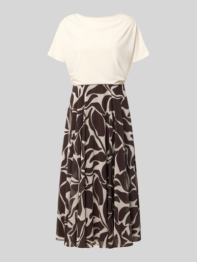 Christian Berg Cocktail Cocktailkleid im 2-in-1-Look mit Drapierungen Dunkelbraun 1