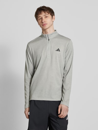 Adidas Training Sweatshirt mit Logo-Print Mittelgrau Melange 4