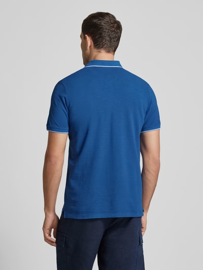 s.Oliver RED LABEL Regular fit poloshirt met labelprint Koningsblauw - 5