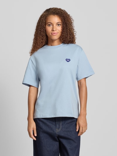 Carhartt Work In Progress T-Shirt mit Label-Badge Modell 'Heart II Hartt' Hellblau 4