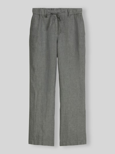 Marc O'Polo Wide Fit Hose aus reinem Leinen Mittelgrau Melange 2