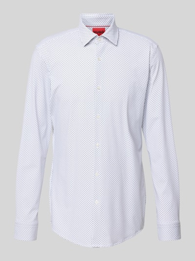 HUGO Slim Fit Business-Hemd mit Knopfleiste Modell 'Kenno' Weiss 2