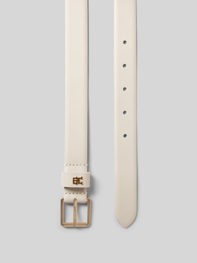 Productfoto, Gürtel aus echtem Leder van Tommy Hilfiger in effen kleuren met doornsluiting, logo-applicatie van metaal, glad leer.