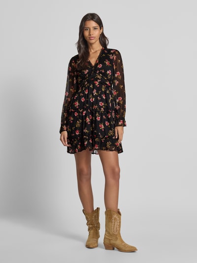 Vero Moda Tailliertes Minikleid mit Volants Modell 'SMILLA' Black 1