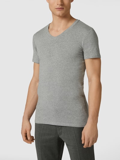 Drykorn T-Shirt mit Stretch-Anteil im 2er-Pack Modell 'Caris' Mittelgrau Melange 4