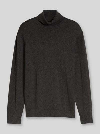 Tom Tailor Rollkragenpullover mit Feinstrickstruktur Dunkelgrau 2