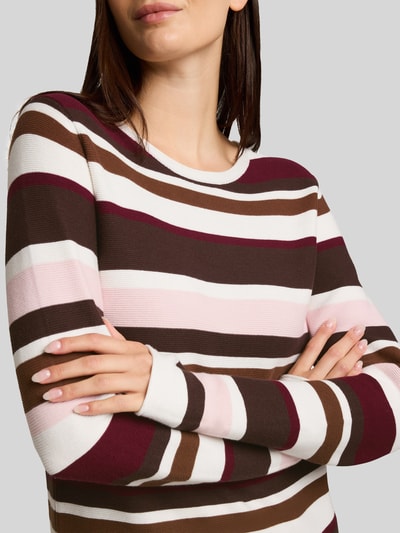 Tom Tailor Regular Fit Pullover mit gerippten Abschlüssen Hellbraun Melange 3