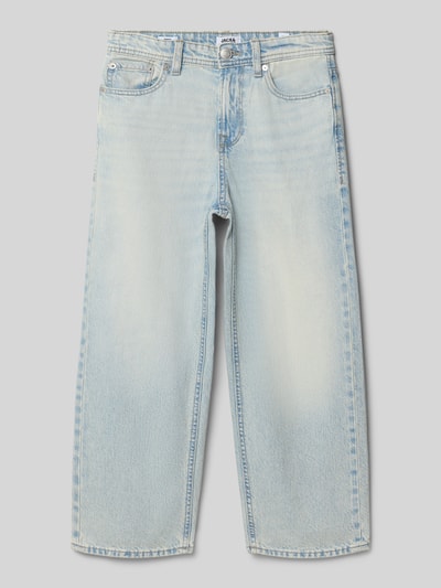 Productfoto, Wide Fit Jeans in 5-pocket-design model 'Alex' van Jack & Jones, lichte kleur, puur katoen, knoop- en ritssluiting, kinderjeans