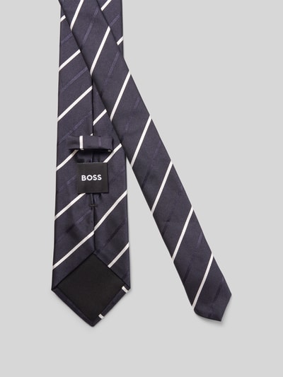 BOSS Stropdas met zijde Marineblauw - 2