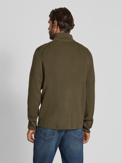 Lindbergh Strickpullover mit Troyer-Kragen Oliv 5