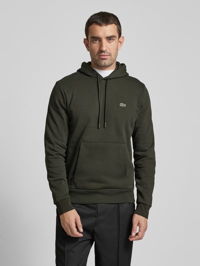 Lacoste Regular Fit Hoodie mit Baumwolle Oliv 4