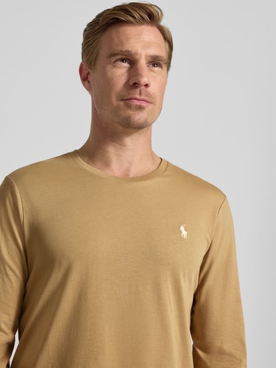 Polo Ralph Lauren Regular Fit Longsleeve mit Logo-Stitching Modell 'Jersey' Beige 3