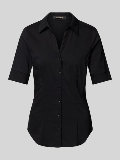 More & More Bluse im unifarbenen Design Black 2